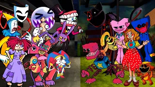 New Poppy Playtime Characters VS The Amazing Digital Circus Friday Night Funkin Mod