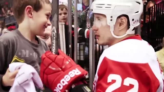 Hockey players making fans days