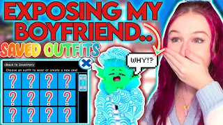 EXPOSING MY BOYFRIEND IN ROYALE HIGH... ROBLOX Royale High Saved Outfits Challenge