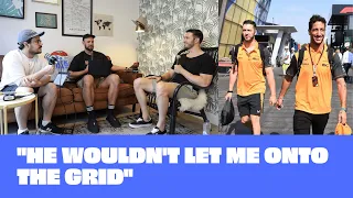 RICCIARDO ALMOST DIDN'T HAVE HIS HELMET | Michael Italiano, Will Schofield & Dan Const | BackChat