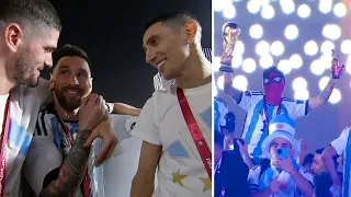 Messi and Argentina CELEBRATE with open-top bus parade in Qatar after World Cup win