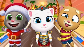 TALKING TOM GOLD RUN 2020 - NEW SPACE SIDE WORLD SANTA TOM  VS VALKYRIE ANGELA VS TALKING GINGER