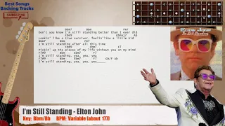 🎻 I'm Still Standing - Elton John Bass Backing Track with chords and lyrics