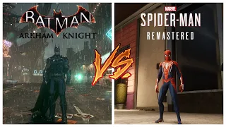 Batman Arkham Knight vs Marvel's Spider Man Remastered - Graphics & Details SBS Comparison