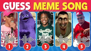 Guess the meme song | Wednesday Dance, Skibidi Toilet, The Rock, MrBeast, Skibidi | Emoji quiz