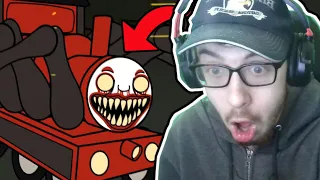 RAINBOW FRIENDS vs. CHOO CHOO CHARLES?! (Cartoon Animation) Reaction! | HE'S COMING!!! | SMG001