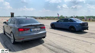 Audi S3 vs Audi A4 1.9 TDI drag race 1/4 mile 🚦🚗 - 4K