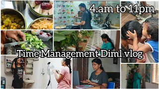 4 am to11pm Vlog | அதிகாலை முதல் | Time Management Tips | Capsicum rice cucumber Chutney |Mom Duties