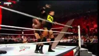 Raw: john cena vs randy orton tables match 9/13/10