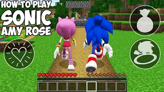 HOW TO PLAY SONIC vs AMY ROSE MINECRAFT! REALISTIC SUPERHEROES GAMEPLAY Animation!