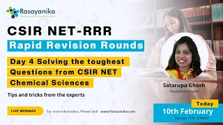 Day 4 : CSIR NET Rapid Revision Round - Physical Chemistry ,Organic Chemistry & Inorganic Chemistry