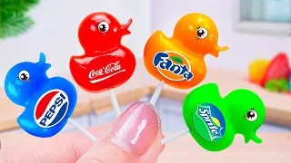 Coolest Duck Soda Jelly 🍬 Miniature Honey Jelly Recipe ❤️ Coca Cola Pepsi Fanta Sprite Jelly Making