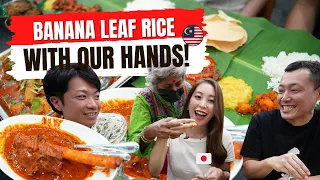 [Banana leaf rice] This Indian food is so ADDICTIVE!!! | Japanese tries eating with hands