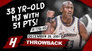 The Game OLD Michael Jordan SHUTS DOWN Critics! CRAZY Highlights vs Hornets 2001.12.29 - 51 Points!