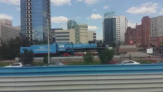Новосибирск, вид из окна поезда, прибытие.