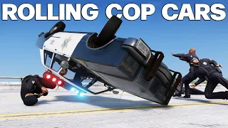 ROLLING POLICE CARS INTO OFFICERS | GTA 5 RP