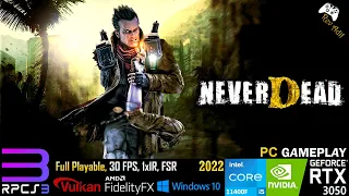 NeverDead PC Gameplay | RPCS3 | Full Playable | PS3 Emulator | HD 30FPS | 2022 Latest