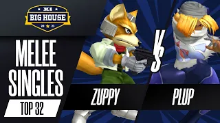 Zuppy (Fox) vs Plup (Sheik) - Melee Singles Winners Top 64 - The Big House 11
