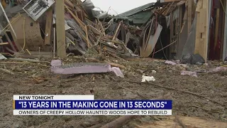 Owners of Creepy Hollow Haunted Woods hope to rebuild following tornado