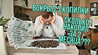 ВСКРЫЛ 3 БАНКИ КОПИЛКИ, СКОЛЬКО УДАЛОСЬ НАКОПИТЬ ЗА 2 МЕСЯЦА