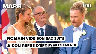 Mariés au premier regard : Romain vide son sac suite à son refus d’épouser Clémence