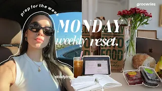 Monday VLOG | how i organize my week, groceries, studying, self-care, cooking, reading updates, etc!