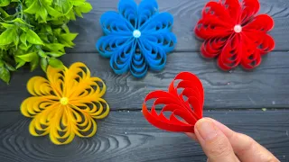 EASY WAY! Amazing Paper Flowers Tutorial Paper Craft DIY