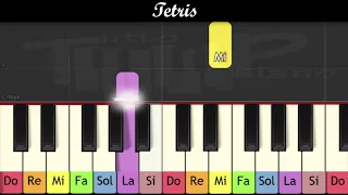 Apprendre le thème du jeu vidéo "Tétris" au piano (très facile pour enfants ou débutants)
