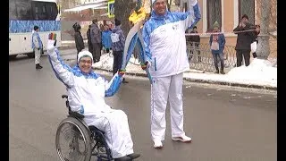 Эстафета Паралимпийского огня.