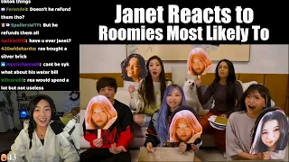 [Janet Reacts] ALL PARTS Roomies Most Likely To! (ft fuslie, kkatamina, sykkuno, valkyrae & yvonnie)