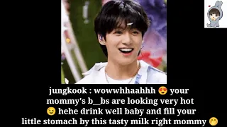 bts imagine : when your baby 💝 show them your b__bs ❤️ while drinking your milk #btsimagines #btsff