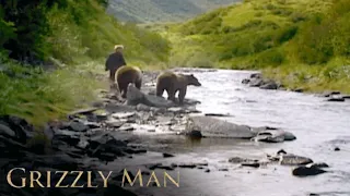 Treadwell Hesitates To Leave The Frame | Grizzly Man