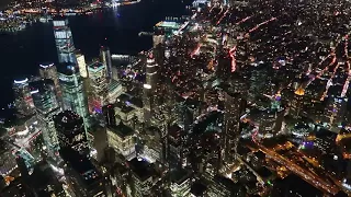 Ночной полет над Манхэттеном | Night flight over Manhattan