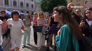 Trento, diverbio tra manifestanti di opposte vedute dopo il comizio di Giorgia Meloni