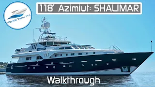 118ft Azimut SHALIMAR Million $ Walkthrough:  2021 Palm Beach Boat Show: $1.7M Refit in 2020