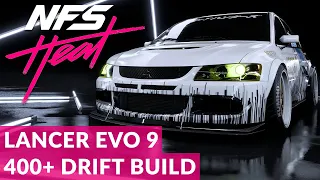 Need for Speed Heat Gameplay - Lancer Evo 9 Customization & Drift Build