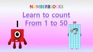Learn to Count From 1 to 50 using numberblocks | Math for kids