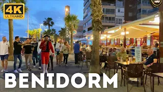 Night adventures in Benidorm 2023 | Walking Tour 4k