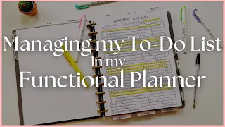 How I Manage My To Do List In My Functional Planner