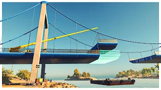 One Man Builds Massive Bridge from Scratch - Construction Simulator