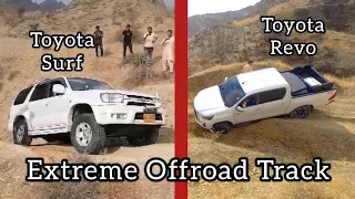 what happen with Toyota surf and Toyota revo at extreme offroad track of Balochistan