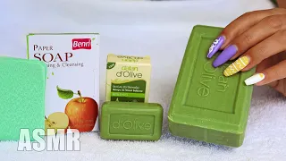 ASMR Soap Olive Satisfying Tapping Triggers | АСМР Резка твердого МЫЛА Таппинг 100% МУРАШКИ