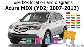 Fuse box location and diagrams: Acura MDX (YD2; 2007-2013)