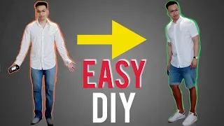 Revive Your Old Clothes | DIY Shorts/Shirt Hacks For Men (NO SEW)