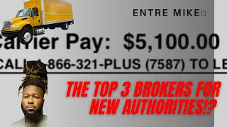 My Top 3 Brokers for Box Trucks For New Authorities! / Free Brokers List / Dispatching Information