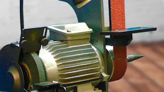 How to Make a Grinding machine and a belt grinder from an old motor.