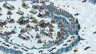 Red Alert 2 | Extra hard AI | 7 vs 1 | Arctic Twist Map | Germany vs 7 random