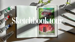 SKETCHBOOK TOUR! 🌸 GET READY FOR LOTS OF STUDIO GHIBLI PAINTINGS!