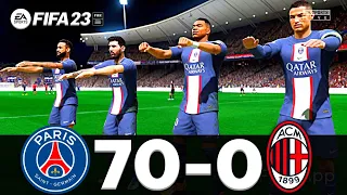 FIFA 23 - MESSI, RONALDO, MBAPPE, NEYMAR, ALL STARS | PSG 70 - 0 AC MILAN