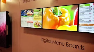 Netvisual at The Restaurants Canada Show 2015 - Digital Menu Board - Video Wall